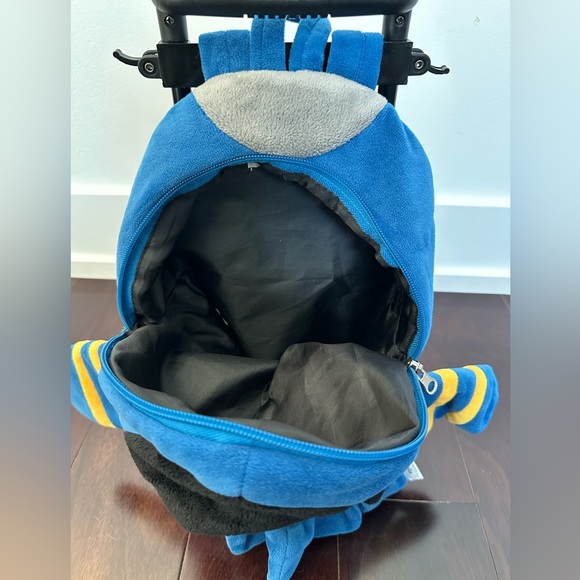Popatu Blue Airplane Plush Trolley Backpack - Picture 5 of 8